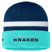 Men's Fanatics Deep Sea Blue/Light Blue Seattle Kraken Fundamental Cuffed Knit Hat