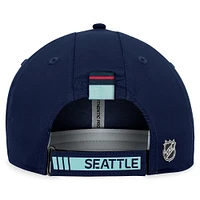 Men's Fanatics  Deep Sea Blue Seattle Kraken Authentic Pro Adjustable Performance Hat