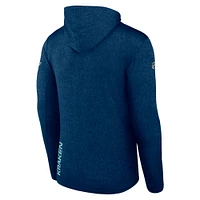 Men's Fanatics  Deep Sea Blue Seattle Kraken Authentic Pro Lightweight Pullover Hoodie