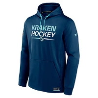 Men's Fanatics  Deep Sea Blue Seattle Kraken Authentic Pro Pullover Hoodie