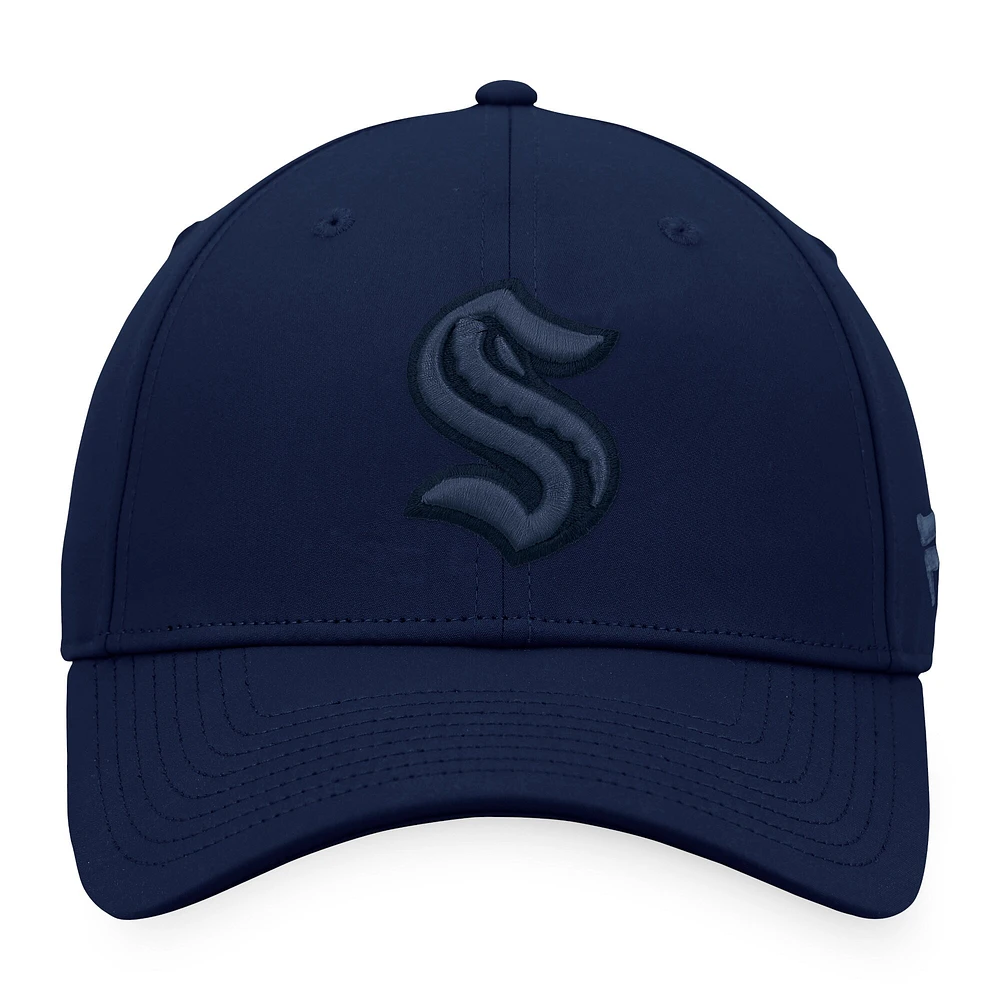 Men's Fanatics Deep Sea Blue Seattle Kraken Authentic Pro Road Snapback Hat