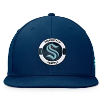 Men's Fanatics Deep Sea Blue Seattle Kraken Authentic Pro Training Camp Snapback Hat