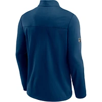 Men's Fanatics Deep Sea Blue Seattle Kraken Authentic Pro Travel and Training Quarter-Zip Jacket