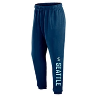Men's Fanatics Deep Sea Blue Seattle Kraken Chop Block Fleece Sweatpants