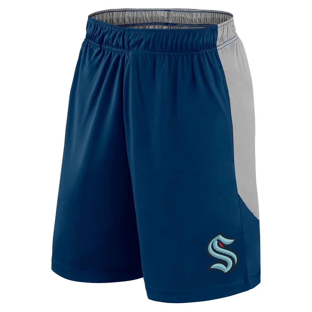 Men's Fanatics Deep Sea Blue Seattle Kraken Go Hard Shorts
