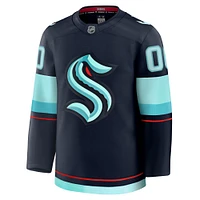 Men's Fanatics Deep Sea Blue Seattle Kraken Home Premium Custom Jersey