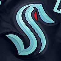 Men's Fanatics Deep Sea Blue Seattle Kraken Home Premium Custom Jersey