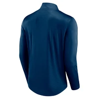 Men's Fanatics Deep Sea Blue Seattle Kraken Mock Neck Quarter-Zip Top