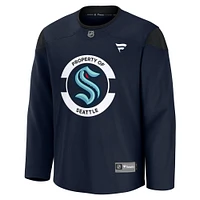 Maillot d'entraînement de l'équipe Seattle Kraken bleu marine pour hommes Fanatics