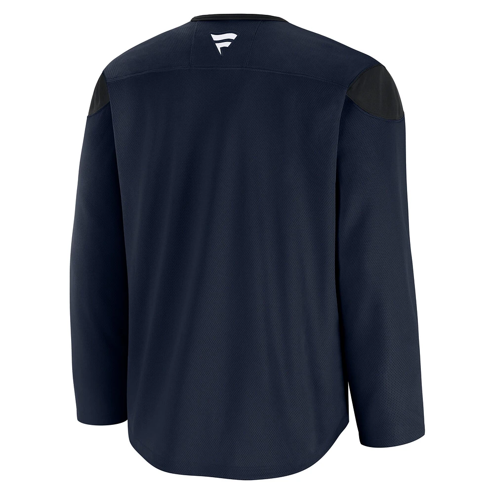 Maillot d'entraînement de l'équipe Seattle Kraken bleu marine pour hommes Fanatics