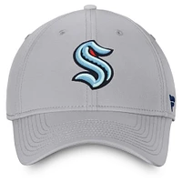 Men's Fanatics Gray Seattle Kraken Core Primary Logo Flex Hat
