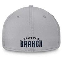 Men's Fanatics Gray Seattle Kraken Core Primary Logo Flex Hat