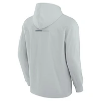 Men's Fanatics Gray Seattle Kraken Elements Lightweight Tri-Blend Fleece Hoodie