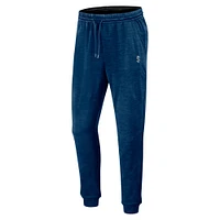 Men's Fanatics Heather Deep Sea Blue Seattle Kraken Authentic Pro Fleece Sweatpants