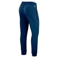 Men's Fanatics Heather Deep Sea Blue Seattle Kraken Authentic Pro Road Jogger Sweatpants