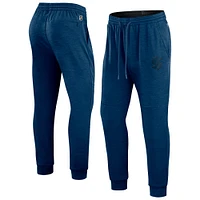 Men's Fanatics Heather Deep Sea Blue Seattle Kraken Authentic Pro Road Jogger Sweatpants