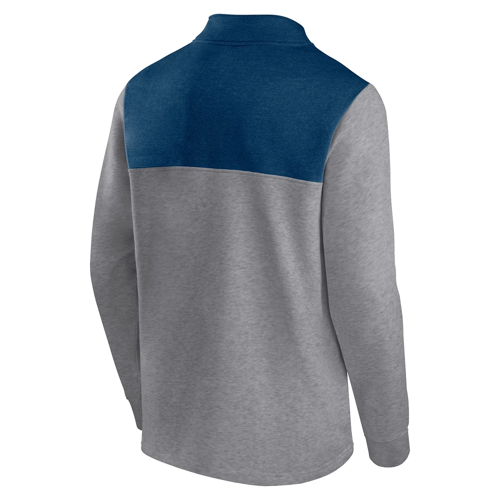 Men's Fanatics Heather Gray Seattle Kraken Launch It Quarter-Zip Jacket