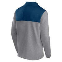 Men's Fanatics Heather Gray Seattle Kraken Launch It Quarter-Zip Jacket