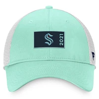 Men's Fanatics Light Blue/White Seattle Kraken Authentic Pro Rink Trucker Snapback Hat
