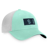 Men's Fanatics Light Blue/White Seattle Kraken Authentic Pro Rink Trucker Snapback Hat