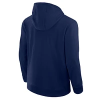 Men's Fanatics  Navy Seattle Kraken Elements Tonal Primary Tri-Blend Full-Zip Hoodie