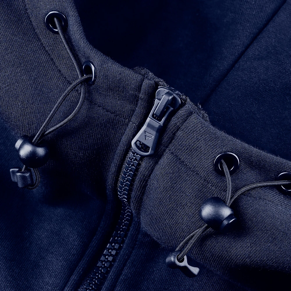 Men's Fanatics  Navy Seattle Kraken Elements Tonal Primary Tri-Blend Full-Zip Hoodie