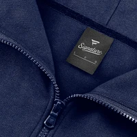 Men's Fanatics  Navy Seattle Kraken Elements Tonal Primary Tri-Blend Full-Zip Hoodie