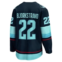 Men's Fanatics Oliver Bjorkstrand Deep Sea Blue Seattle Kraken Home Breakaway Player Jersey