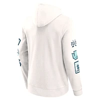 Men's Fanatics White Seattle Kraken Letterman Fleece Pullover Hoodie