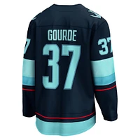Men's Fanatics Yanni Gourde Navy Seattle Kraken Home - Breakaway Player Jersey