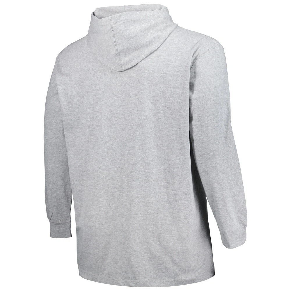 Men's Heather Gray Seattle Kraken Big & Tall Pullover Hoodie