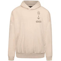 Men's Levelwear Cream Seattle Kraken Contact Stamp Pullover Hoodie