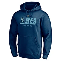 Sweat à capuche avec logo secondaire authentique Seattle Kraken pour homme bleu marine