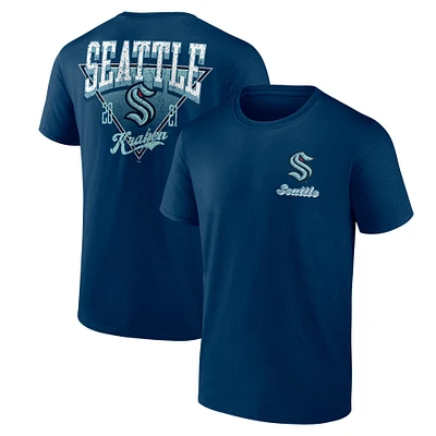 T-shirt bleu marine Seattle Kraken Never Over pour homme