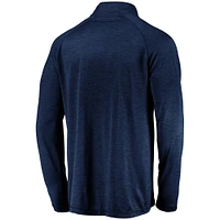 Men's Navy Seattle Kraken Primary Logo Quarter-Zip Pullover Fleece Jacket