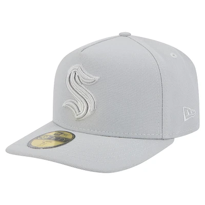 Casquette ajustée A-Frame 59FIFTY pour homme avec pack de couleurs Seattle Kraken gris New Era
