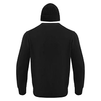 Men's Pro Standard Black Seattle Kraken Pullover Sweater & Cuffed Knit Hat Box Gift Set