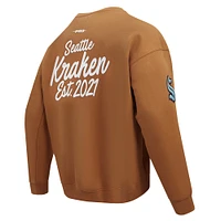 Men's Pro Standard  Brown Seattle Kraken Paint the City Pullover Sweatshirt