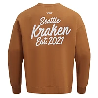 Men's Pro Standard  Brown Seattle Kraken Paint the City Pullover Sweatshirt
