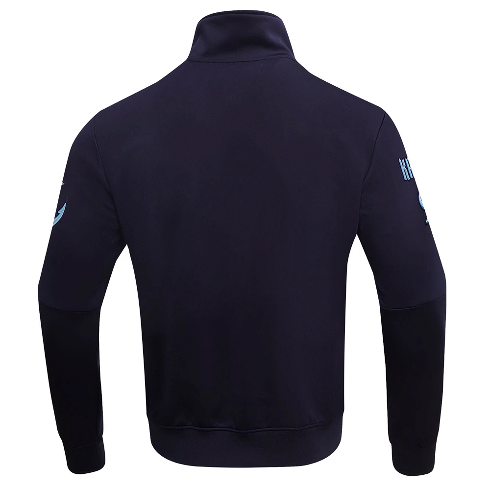 Men's Pro Standard Navy Seattle Kraken Classic Chenille Full-Zip Track Jacket