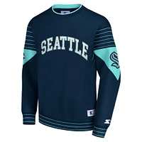 Sweat-shirt Starter Deep Sea bleu Seattle Kraken Faceoff pour hommes