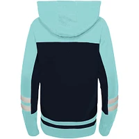 Preschool Navy Seattle Kraken Ageless Revisited Lace-Up V-Neck Pullover Hoodie