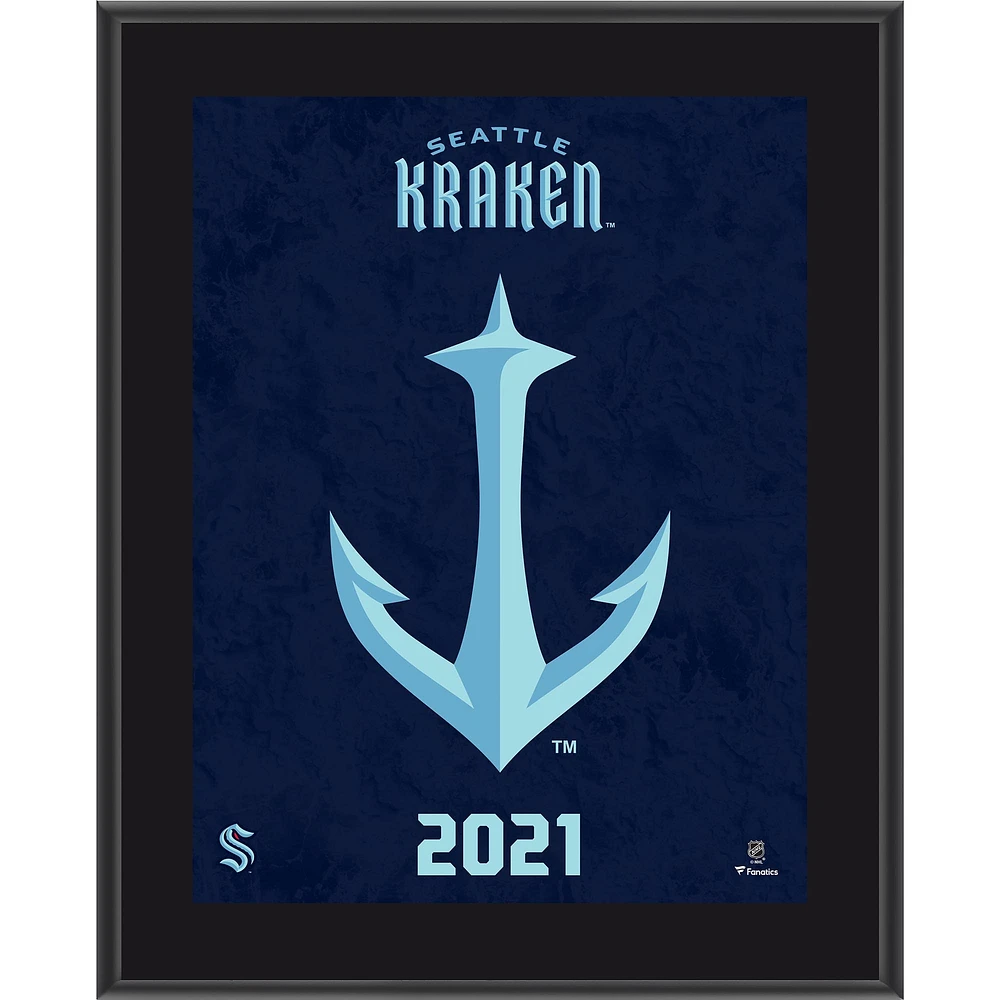 Plaque sublimée avec le logo inaugural de l'équipe du Seattle Kraken 10,5" x 13"