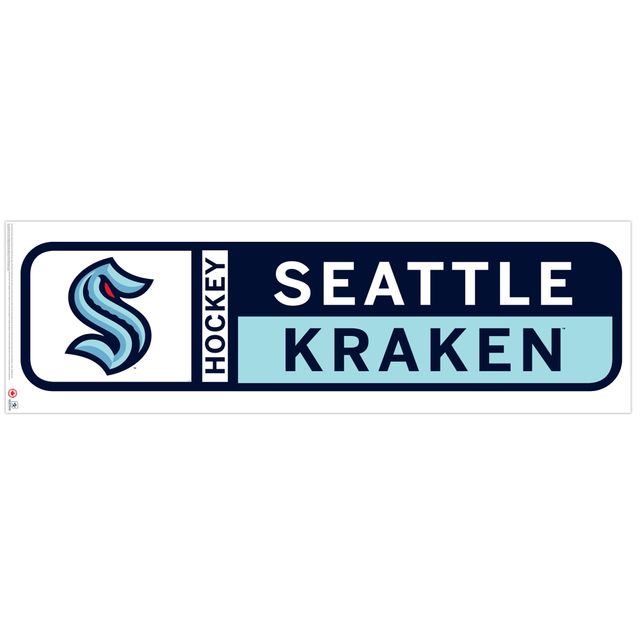 Seattle Kraken - Sticker mural de repositionnement d'équipe 90'' x 23''