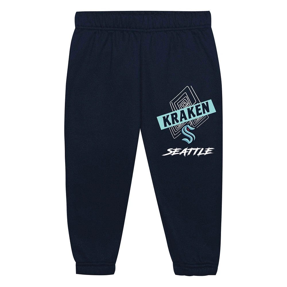 Toddler Mitchell & Ness Seattle Kraken Two-Piece Oversized Block Buster Fleece Sweatshirt Pants Set
Set