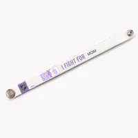 White Seattle Kraken Hockey Fights Cancer Personalized Ribbon Keychain