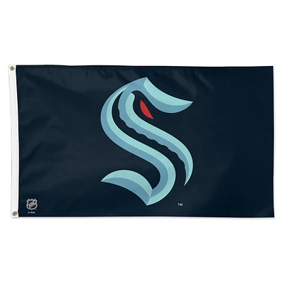 WinCraft Seattle Kraken 3' x 5' Drapeau de luxe 1 face