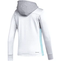 Sweat à capuche adidas Seattle Kraken Refresh Skate Lace AEROREADY blanc pour femme