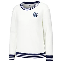 Women's Concepts Sport Cream Seattle Kraken Granite Sherpa Pullover Sweatshirt