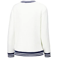 Women's Concepts Sport Cream Seattle Kraken Granite Sherpa Pullover Sweatshirt